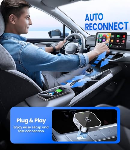 Teeran 2 in 1 Wireless CarPlay and Android Auto Adapter, Easy Setup Plug and Play, Fast Seamless Use Supports 1000+ Car's ...