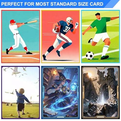 White Matte Card Sleeves for MTG, 300 Pieces Perfect Fit Standard Card Sleeves for Trading Card Sports Cards Baseball Card...