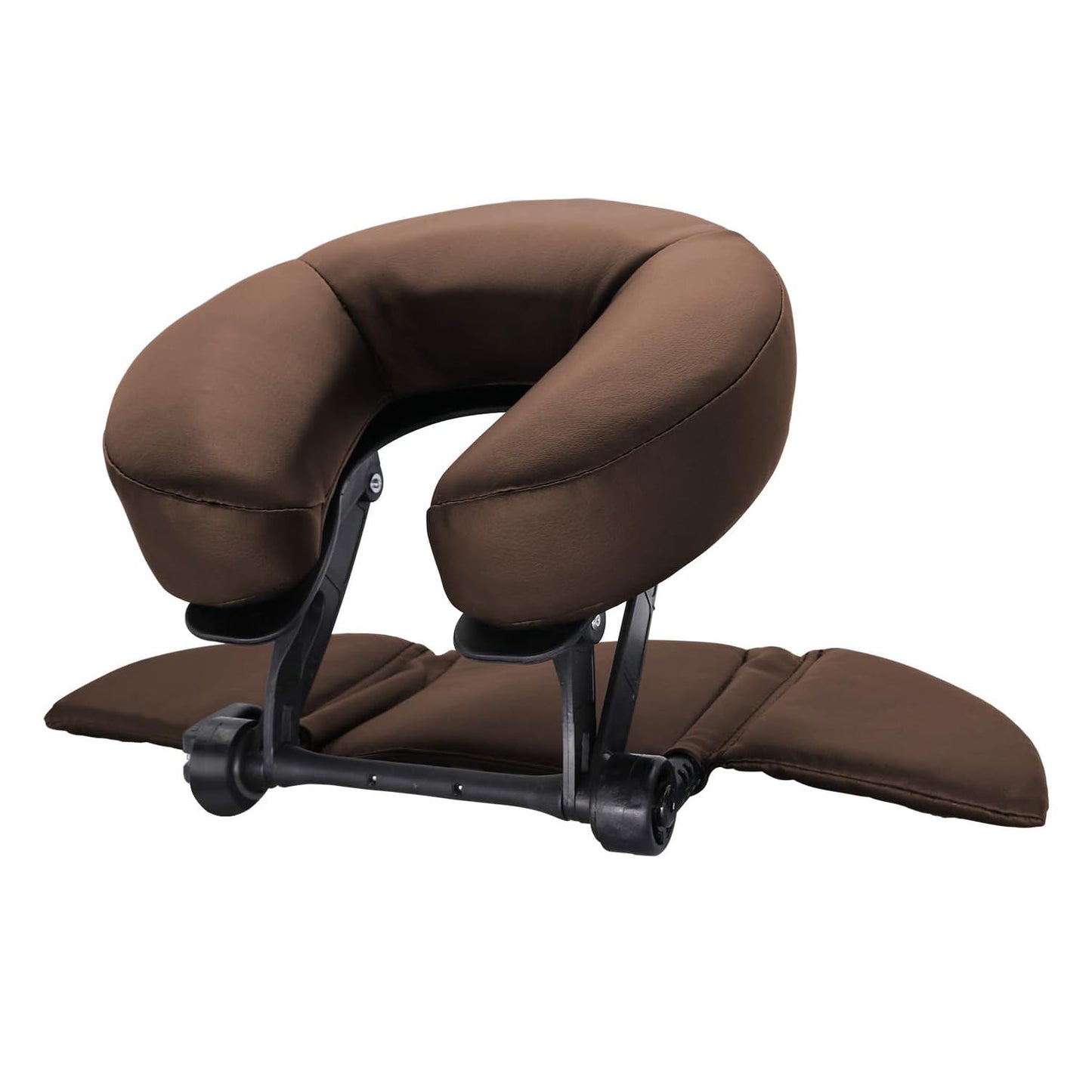 TRENDBOX Face Down Tabletop Massage Kit Adjustable Headrest Pillow - Dark Brown