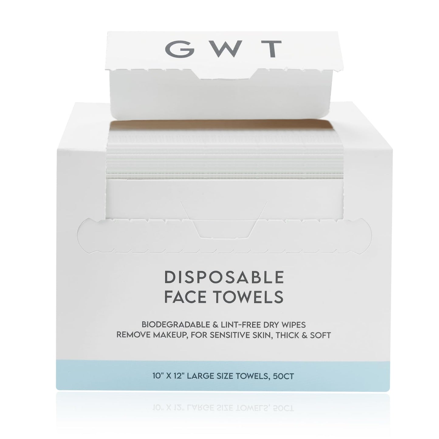 GWT Disposable Face Towels,10  12 Face Towelette Disposable,Thicken Facial Towels for Women Sensitive Skin,Soft Makeup Remover D