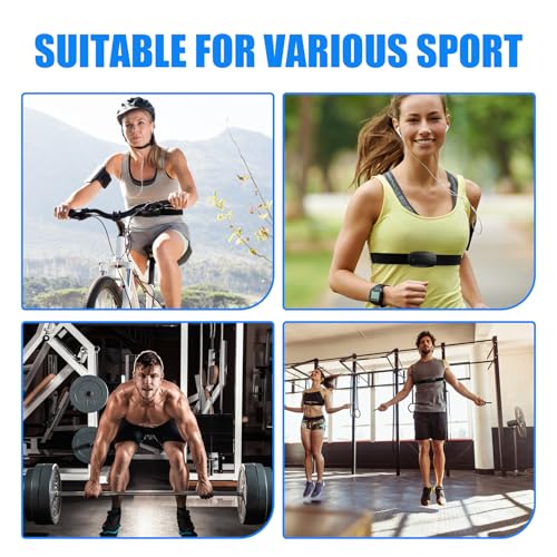 Heart Rate Monitor Chest Band for Polar H10 H9 H7, Adjustable Waterproof Replacement Chest Strap Compatible with Polar Garmin