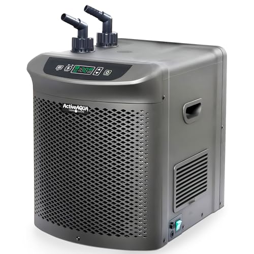 Active Aqua Hydroponic Water Chiller w/ Boost Function, 0.25 HP - Adjustable Cooling System for 40-92 Gallon Reservoirs, P...
