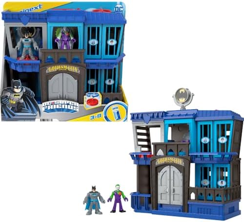 Fisher-Price Imaginext DC Super Friends Batman Toy Gotham City Jail Recharged Playset for Preschool Pretend Play Kids Ages 3+ Years