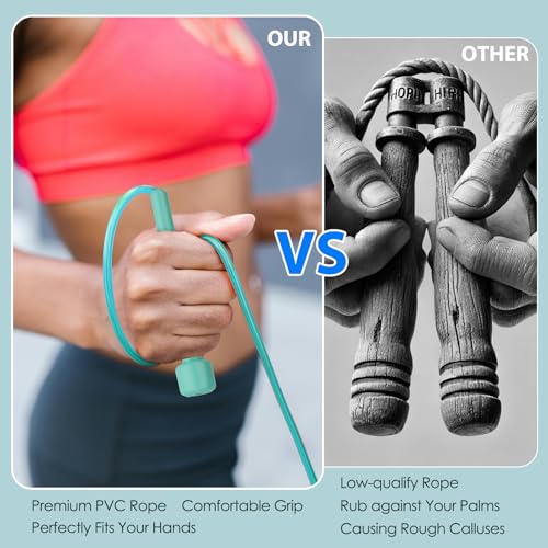 POCFOINY 2 Pack Jump Rope for Fitness, Speed Rope Skipping Rope for Men, Kids and Women, Jumping Rope for Workout, Tangle-...