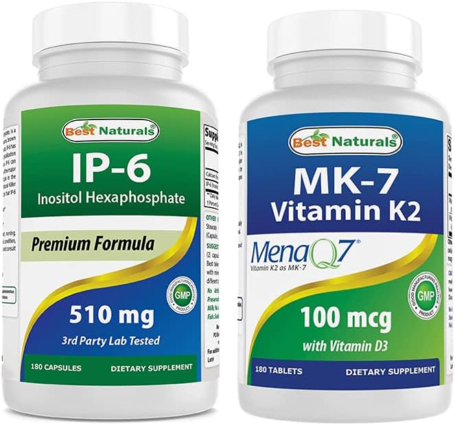 Best Naturals IP-6 510 mg & Vitamin K2 (MK7) with D3