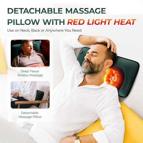 Himouta Full Body Massage Mat with Heat, Detachable Massager Pad Deep Tissue Pain Relief,10 Vibrating Motors and 9 Speed S...
