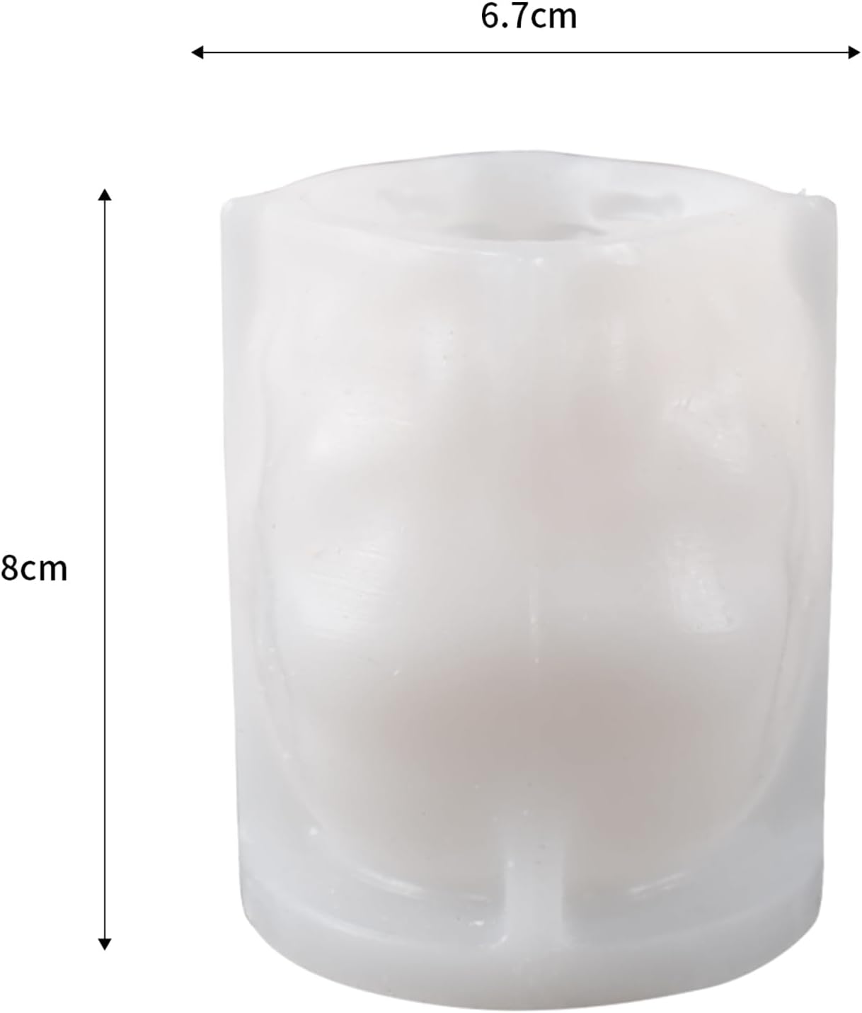 Skull Head Candle Mold - Resin Casting Silicone Molds for Home Decor & Candle Making Wave Spiral Mold