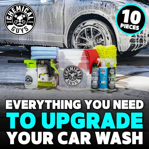 Chemical Guys 10-Piece Arsenal Builder Car Wash Kit with Foam Gun, Bucket, and 3 - 16 fl oz Car Care Products & Chemicals...