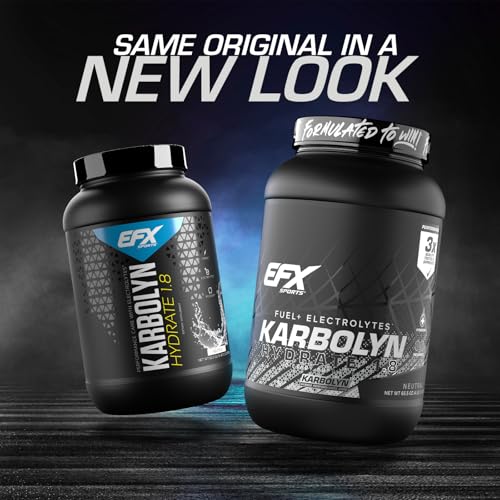 EFX Sports Karbolyn Hydrate | Carbohydrate Powder + Electrolytes | Sugar Free Sports Drink Mix | Fuel & Hydration | Stimul...