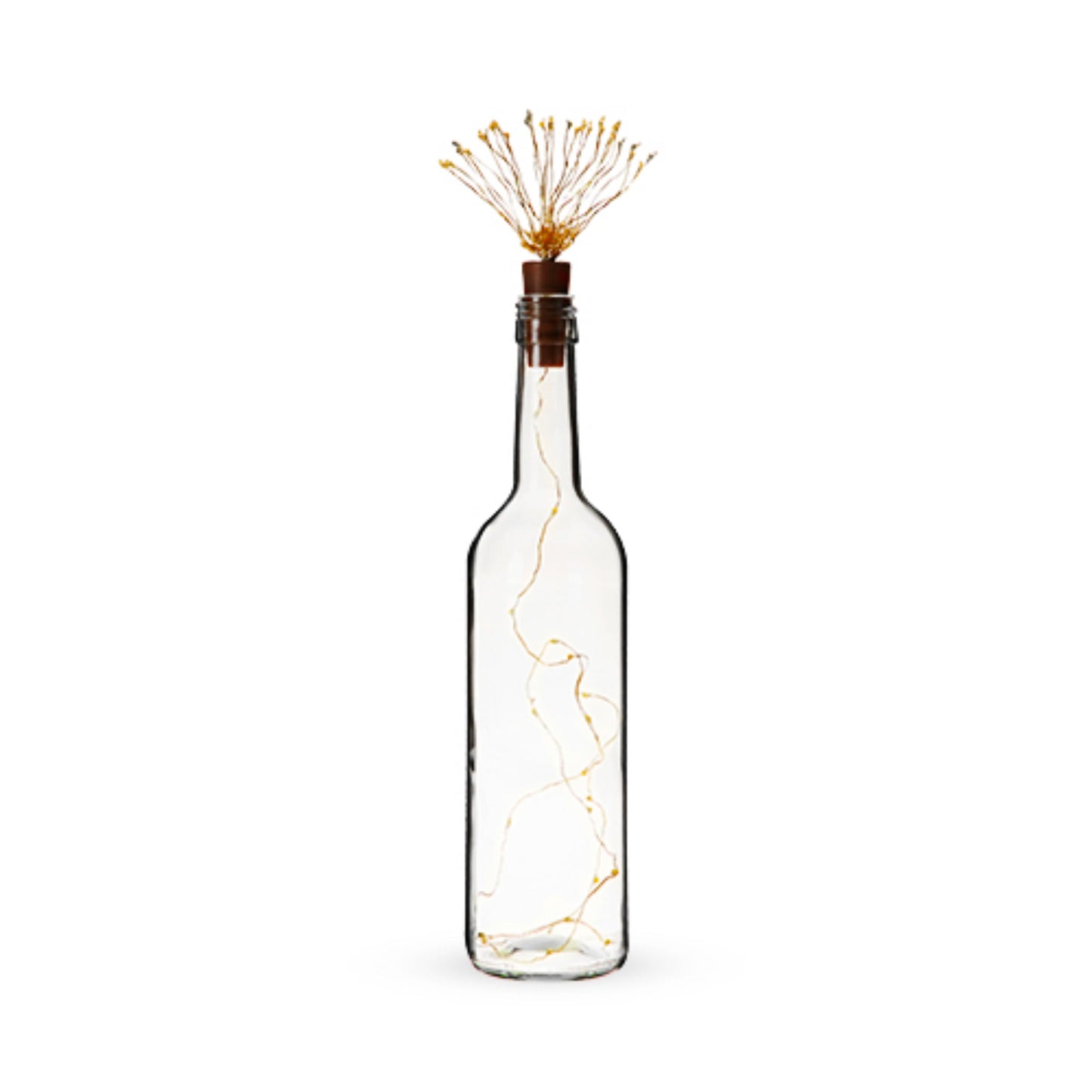 Twine Twinkle Lights, Starlight Bottle String, LED, 60 Lights, 3 Feet Long, Set of 1, Rustic Wedding Decor, Model 10651