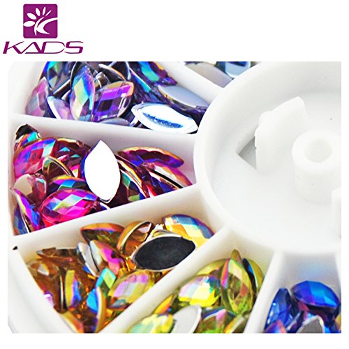 KADS AB 120PCS Nail Art Rhinestones Glitters Acrylic Tips Manicure Decoration for Nail Rhinestones