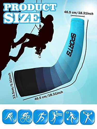 JenPen 6 Pairs Arm Sleeve UV Sun Protection Sleeves Cooling Sports Sleeve Anti Slip Ice Silk Warmers Arm Covers for Men Women