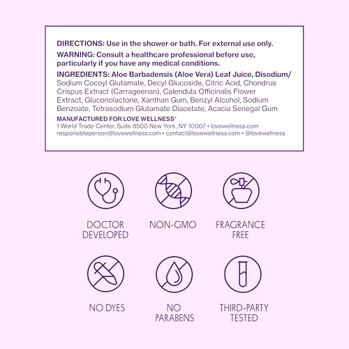 Love Wellness pH Balancing Cleanser | Feminine Vaginal Wash | Fragrance-Free | Vaginal Cleanser for Balanced pH, Intimate ...
