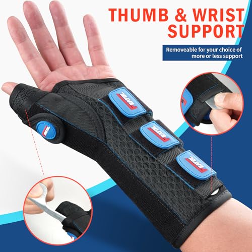 FEATOL 2 Pack Wrist Brace with Thumb Spica Splint for De Quervain's Tenosynovitis, Carpal Tunnel, Tendonitis, Arthritis-Th...