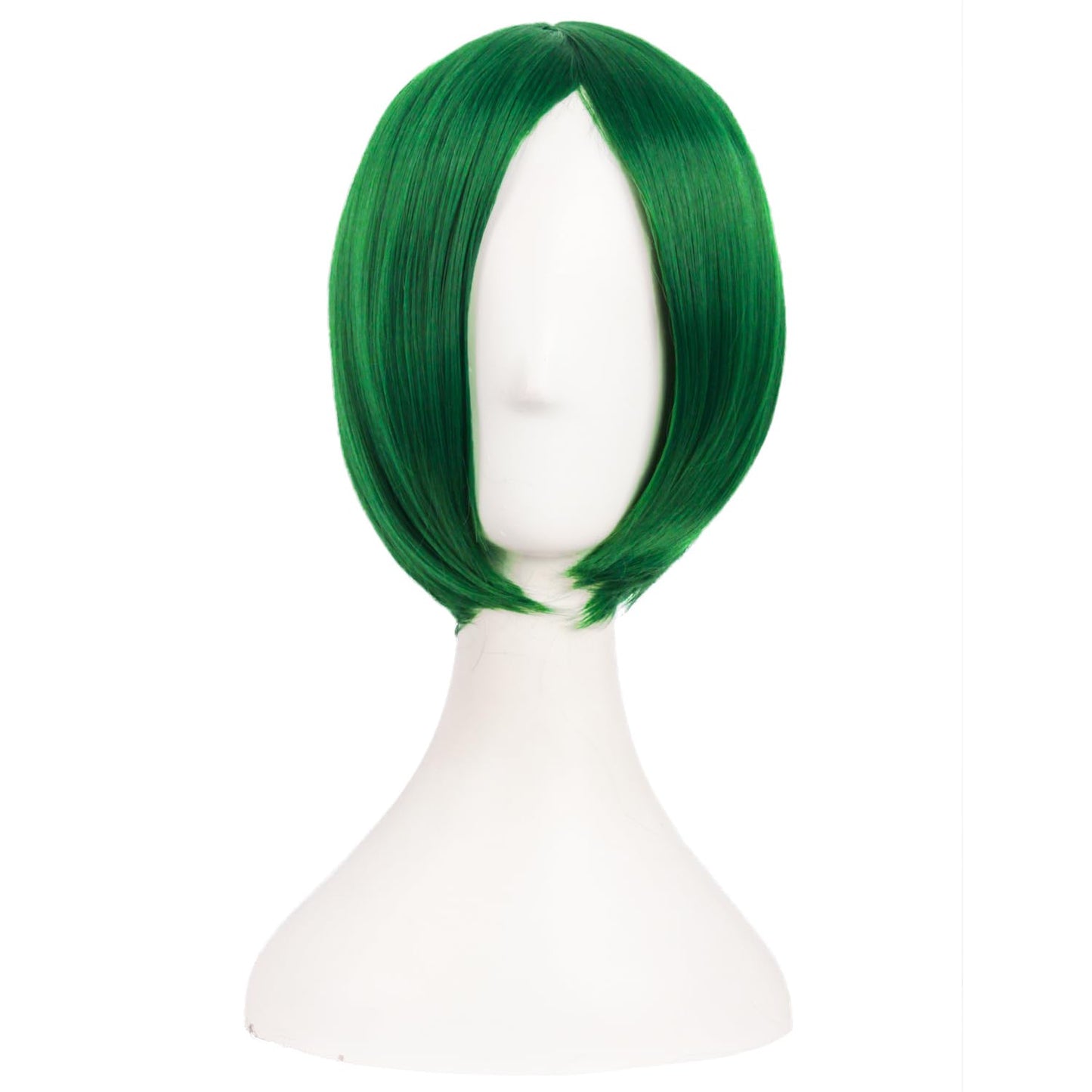 MapofBeauty 12 Inch /30 cm Charms Side Bangs Short Straight Paragraph Cosplay Wig (Grass Green)