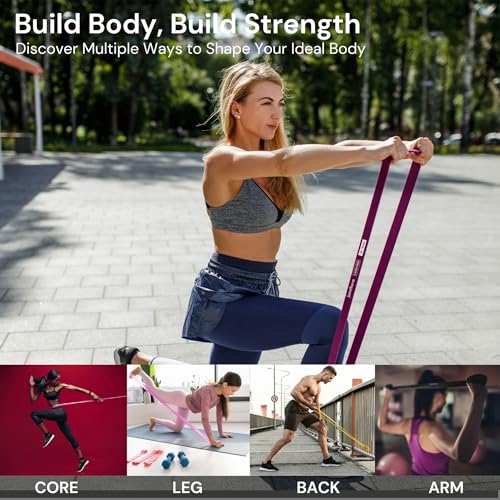 JOINTHERA Premium Latex Free Resistance Bands for Working Out - Set of 5 + Carrying Bag | Non Latex Pull Up Loop Workout B...