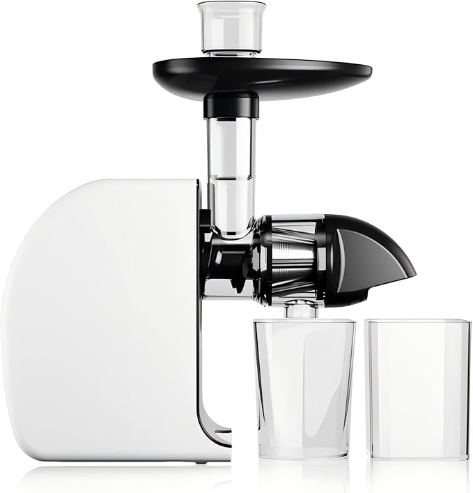 MegaWise Cold Press Slow Masticating Juicer – Quiet Motor, Soft & Hard Modes, Vegetable & Fruit Juice Extractor, Easy-to-Clean Design, High Juice Yield, Black