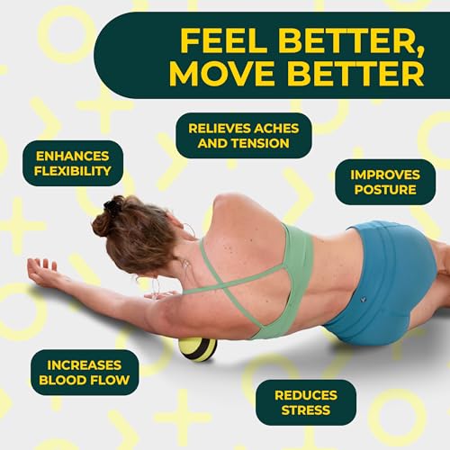 Deep Recovery Yoga Deep Tissue Massage Ball Set, Firm Density – 4-Inch Myofascial Release Balls for Feet, Back, Neck, Legs...