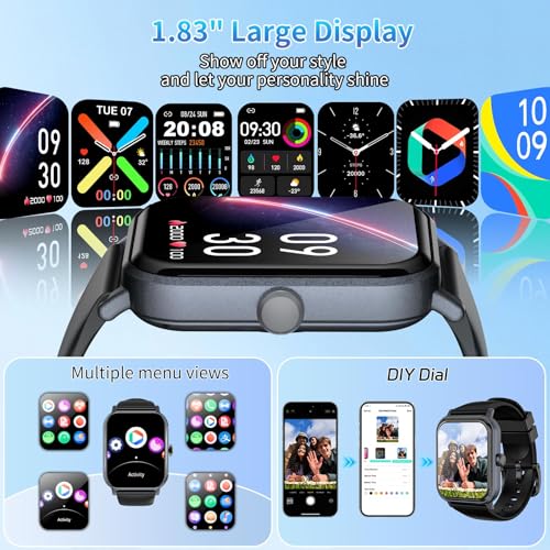 Smart Watch for Men Women with Calling, 1.83" Fitness Tracker with Heart Rate/Sleep Monitor, Step Tracker, New Gen Fitness...
