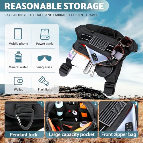 Muserise Sports Chest Bag For Men, Water Resistant Lightweight Front Running Vest Bag With Built-In Phone Holder & Extra S...