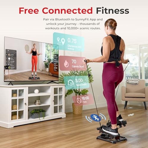 Sunny Health & Fitness Mini Steppers for Exercise at Home, Stair Step Workout Machine, Full Body Cardio Equipment, with Op...