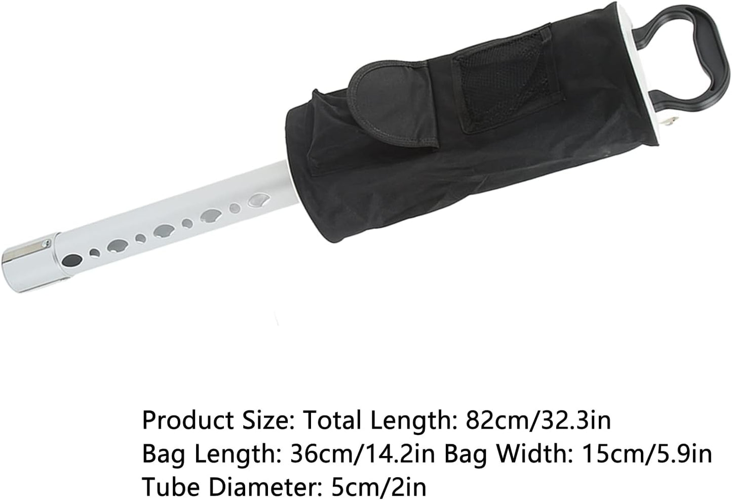 Golf Ball Retriever, Large Capacity Shag Bag with Aluminum Alloy Tube, Portable Golf Ball Shagger for Indoor Outdoor Course