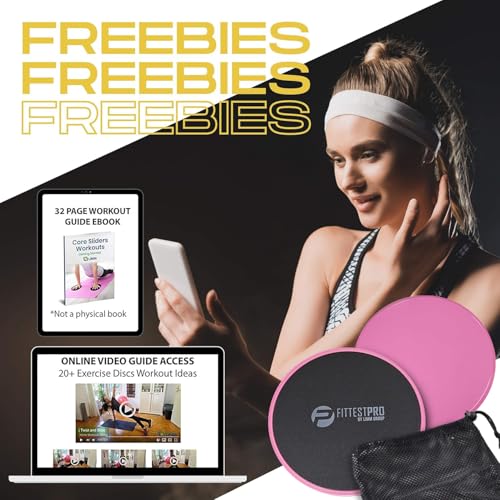 Limm Core Sliders for Working Out - Exercise Sliders Fitness, Stability, Ab, Legs & Full Body (Set of 2) - Bonus Carry Bag...