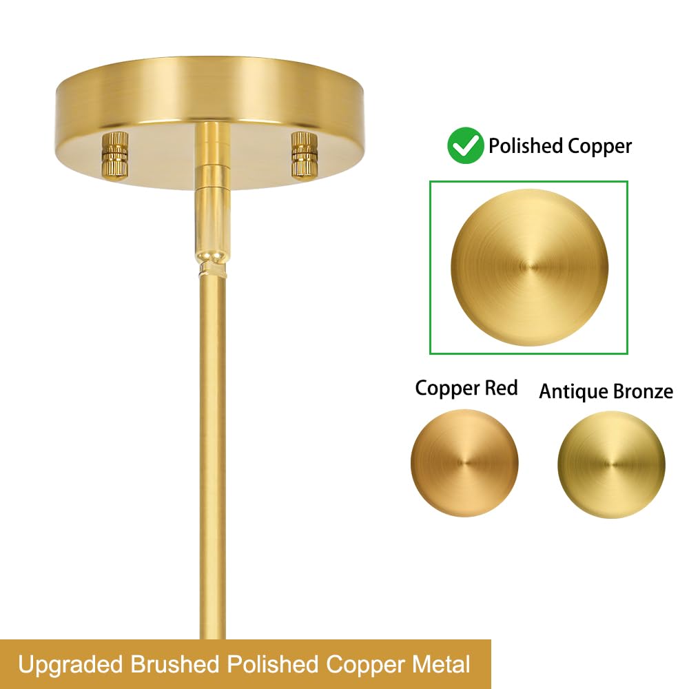 Lxybcce Gold Kitchen Pendant Lights Over Island With Adjustable Rods - Crystal Pendant Lighting Fixtures 3 Pack  Ideal Over Dining Table Or Bar  E26 Bulb Compatible  No Electrician Needed