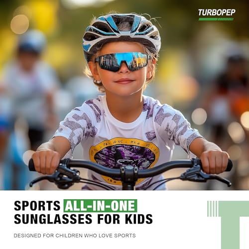TURBOPEP 3 Pack Kids Polarized Sunglasses - Youth Baseball Sunglasses for Boys Girls Age 3-12 Sports UV Protection Goggles