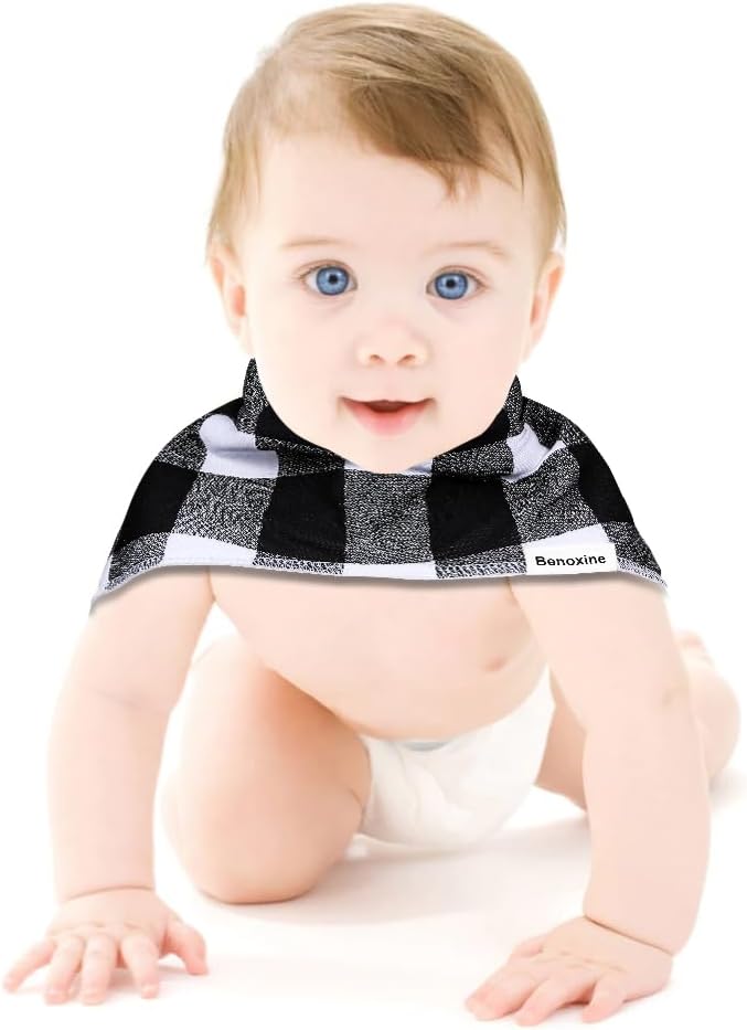 Baby Burp Cloths & Baby Bibs 2-in-1 Design Large Size 3 Layers Thicken Cotton Super Absorbent and Soft Baby Spit Up Burping Rags Baby Burp Cloth Set for Boys and Girls Solid 12 Pack