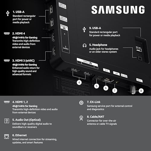 Samsung 48-Inch Class S90F 4K Smart TV (2025 Model) NQ4 Gen3 Processor, Upscaling Pro, HDR +, Motion Xcelerator 144Hz, Vis...