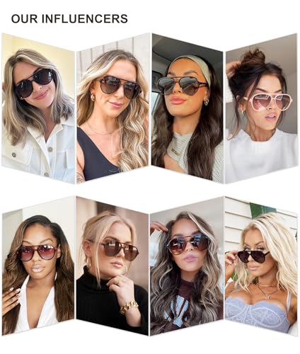 SOJOS Classic Polarized Aviator Sunglasses for Women Men, Retro Trendy Aviators Shades SJ2201