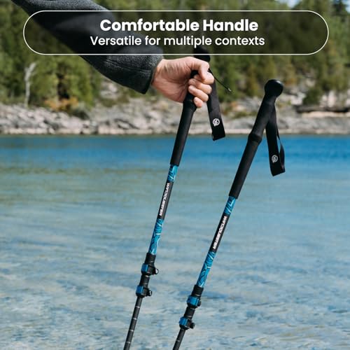 WindQuester Strider X Carbon Fiber Trekking Poles – Adjustable Lightweight Hiking Poles with Quick Lock, Compact for Backp...