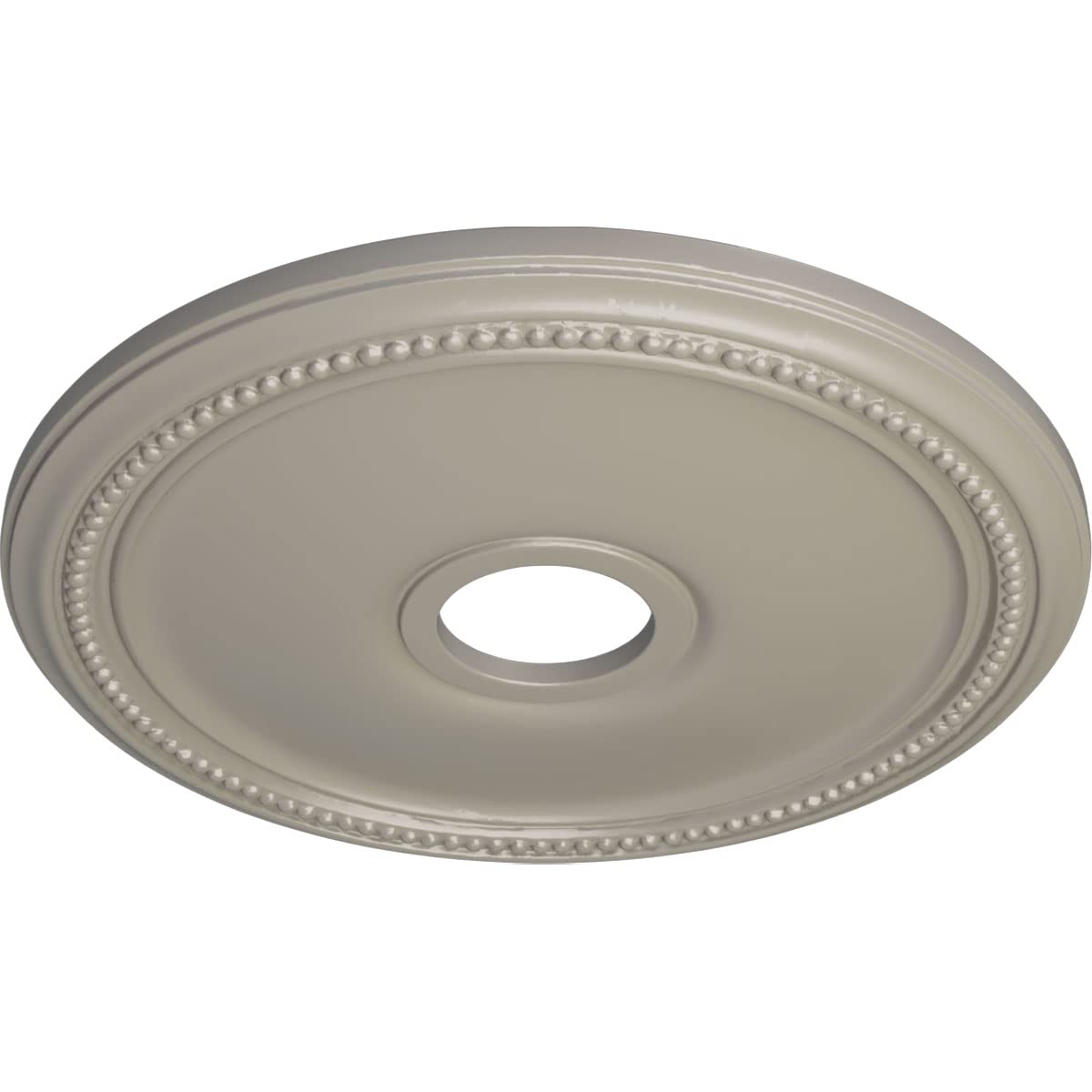 Ekena Millwork Cm18Dipws Diane Ceiling Medallion, 18Od X 3 5/8Id X 1 1/8P (Fits Canopies Up To 5 3/8), Hand-Painted Pearl White