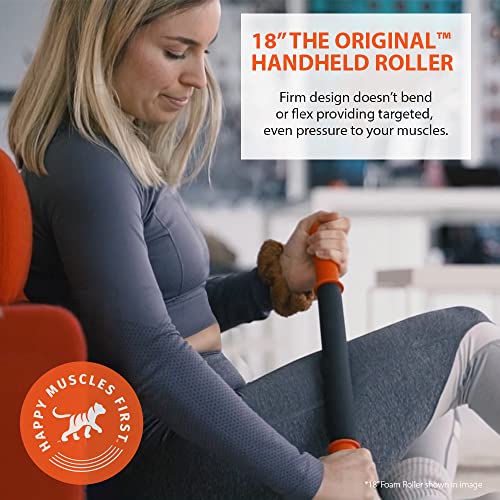 Tiger Tail 18in Massage Stick Portable Roller, Handheld, Deep Tissue Foam Roller, Body Massage and Myofascial Release Tool...