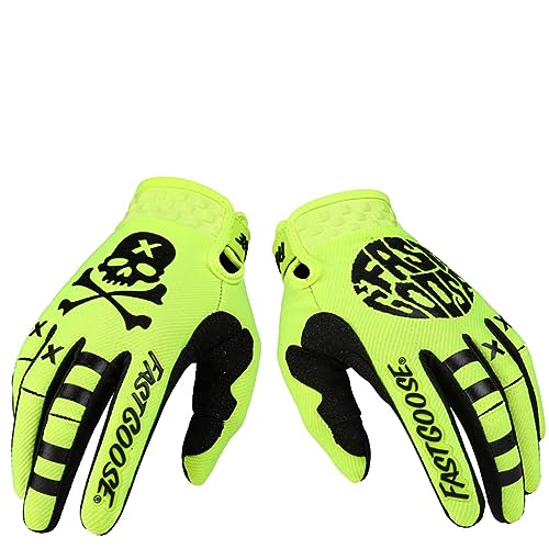 EXCEREY Skeleton Cool Motorcycle Bicycle Full Finger Off-Road Racing Gloves Outdoor Sports for Men Women & Mountaineering