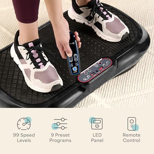 Lifepro Waver Vibration Plate Exercise Machine for Lymphatic Drainage, Muscle Activation, Full-Body Workout Vibrating Plat...