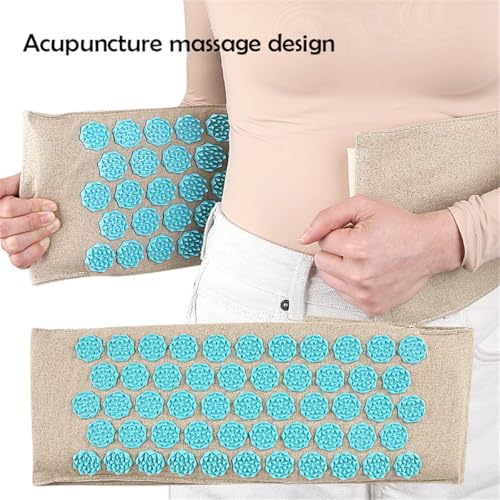 Waist Acupressure Massage Belt, Flower Shaped Acupuncture Mat Strap, Adjustable Wrap Around Lumbar Cushion Support Pillow ...