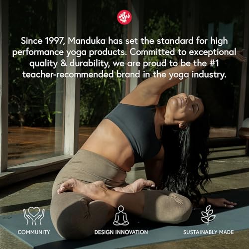 Manduka Begin Yoga Mat 68" - 5mm Cushioning | Comfortable, Lightweight & Reversible with Alignment Stripe | Budget-Friendl...