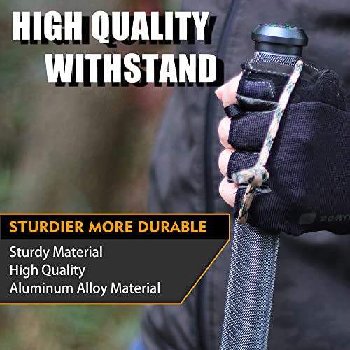 aiGear H2 Survive Walking Hiking Stick - Outdoor Tactical Hiking Staff Multitool Gear Adjustable Trekking Poles for Surviv...