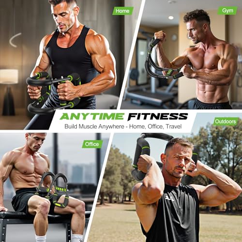 Twister Arm Trainer for Men, Chest Workout Equipment 5-Level Adjustable (40-130lb) with Ergonomic 27° Targets Biceps/Clip/...