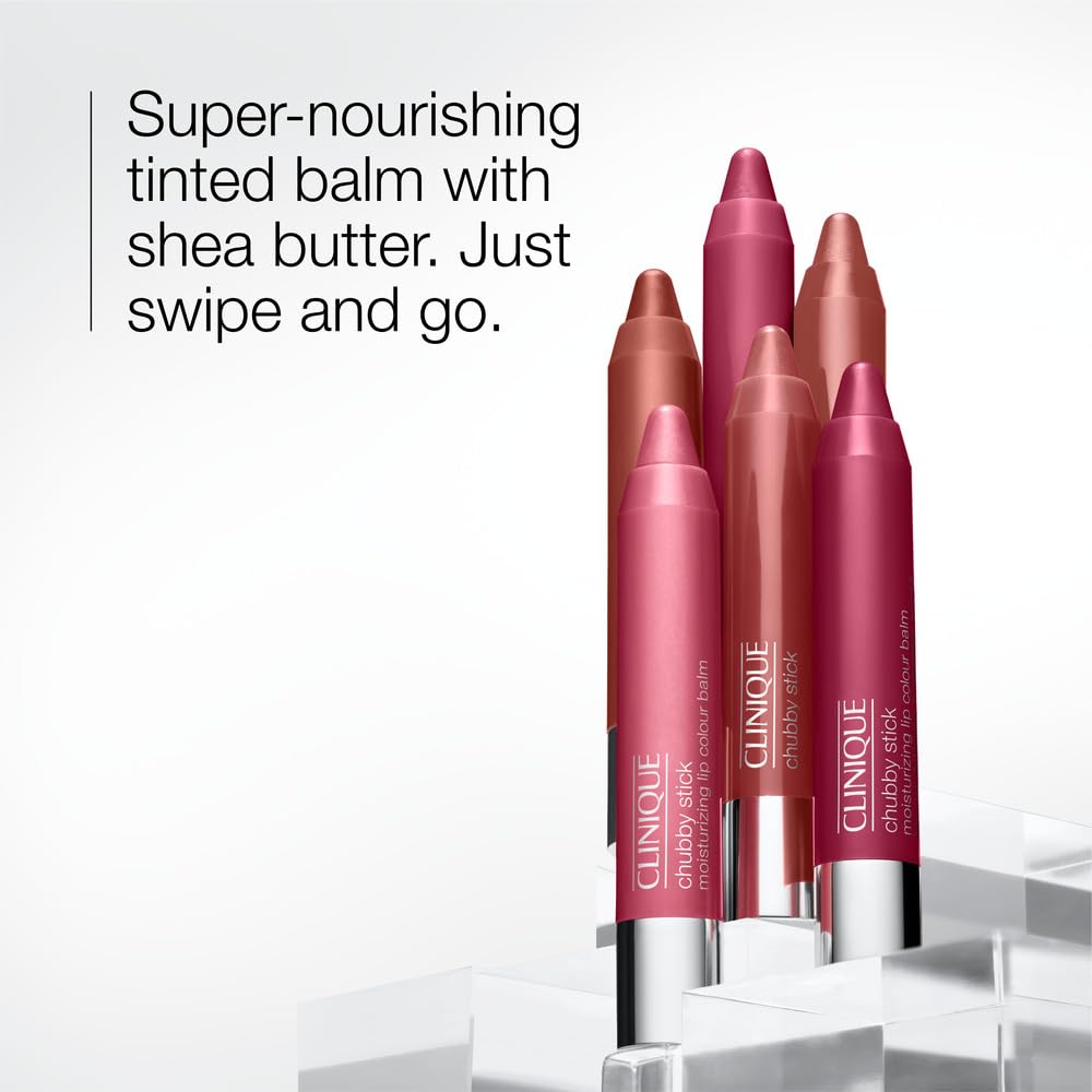 Clinique Chubby Stick Tinted Lip Colour Balm | Moisturizing + Hydrating, Woppin' Watermelon, 1 Count