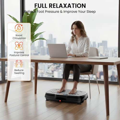 Vibration Plate Exercise Machine: TISSCARE Vibrating Plates for Weight Loss and Lymphatic Drainage, 400lbs Shake Plate Who...