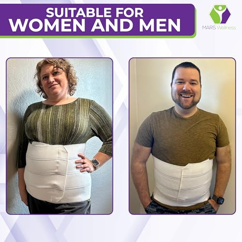 MARS WELLNESS Premium Plus Size Bariatric Abdominal Binder - 12" 4 Section/Panel - Bariatric Binder Abdominal Brace for Me...