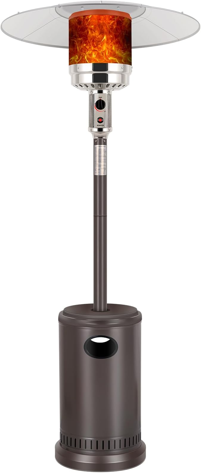 Hykolity 50,000 BTU Patio Heater with Sand Box, Table Design, Double-Layer Stainless Steel Burner, Wheels, Tip-over Protec...