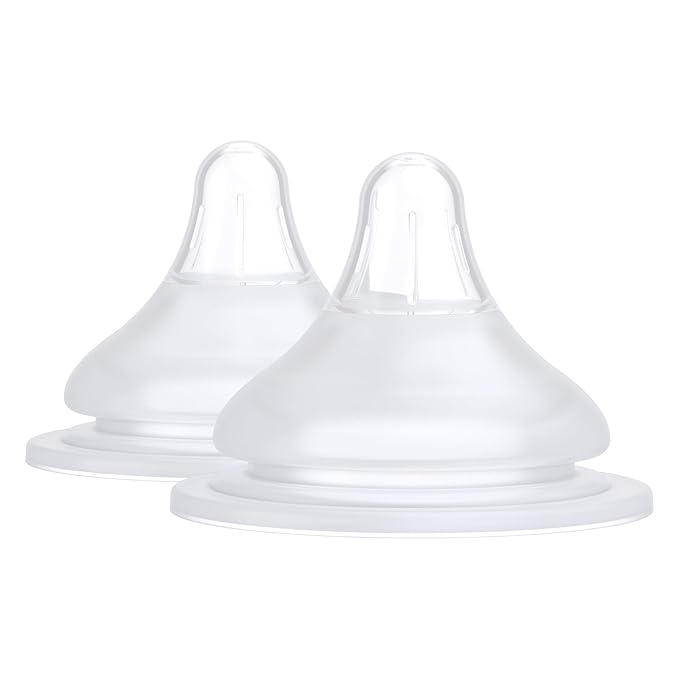 RealFeel Baby Bottle Nipples for BuubiBottle by Quark - Silicone Anti Colic Nipples Simulate Breastfeeding for Easy Transitions - BPA-Free, PVC-Free, Toxin-Free (Slow Flow (0+ Months))