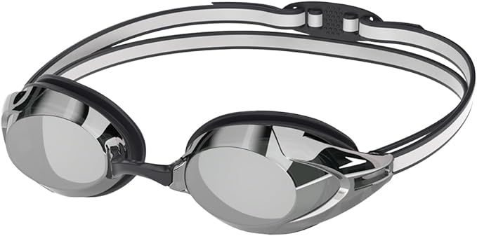 Speedo Vanquisher 3.0 Mirror Swim Goggles | Anti-Fog, UV Protection, Ocular 360 Lens, Hydrodynamic Racing Fit