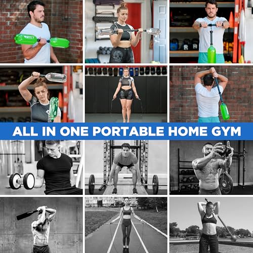 Dumbbars Modular Fitness Bar – 6-in-1 Portable Home Gym System for Clubbell, Mace, Forearm Training, Jump Rope, Dumbbell &...