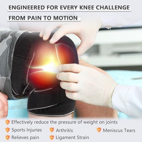 Feamero Plus Size Knee Brace for Women and Men, Innovative Cross-Pressure Adjustable Knee Support with Side Stabilizers fo...