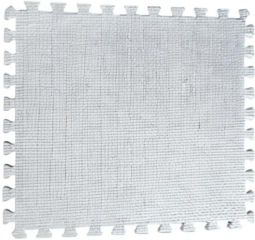 16pcs 0.6" Thickened Interlocking Tile Mats,Fluffy Shaggy Soft EVA Foam Area Rug for Living Room & Bedroom,Non-Slip Protective Floor Carpet Play Mat Kids Baby Dorm Home Decor (11.8ft, Black)